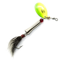 Блешня Dardevle Notangle Spinner 7g #Chartreuse/Green Stripe
