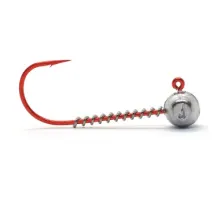 Jig head Jigger Fudo Red AB Jig 3/0 6g 5pcs