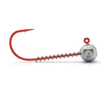 Jig head Jigger Fudo Red AB Jig 3/0 4g 5pcs