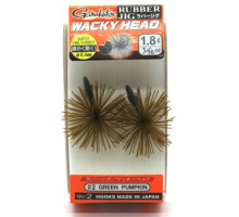 Гачок Gamakatsu Rubber Jig Wacky Head Green Pumpkin 1.8g 2шт