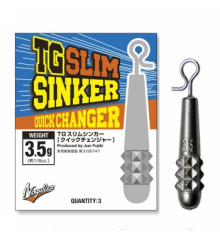 Груз быстросъемный вольфрамовый  Varivas TG Slim Sinker QC 3.5g