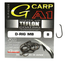 Крючок Gamakatsu A1 G-Carp D-Rig MB P.T.F.E. coating Grey #8 10шт