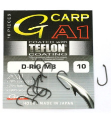 Hook Gamakatsu A1 G-Carp D-Rig MB PTFE coating Gray # 10 10pcs