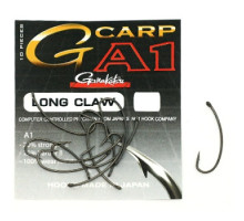 Гачок Gamakatsu A1 G-Carp Long Claw PTFE coating Grey # 6 10шт