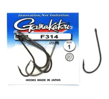Hook Gamakatsu F314 N / L Black # 1 6pcs