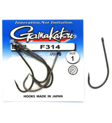 Крючок Gamakatsu F314 N/L Black #1 6шт