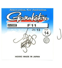 Крючок Gamakatsu F11 N/L Black #14 13шт