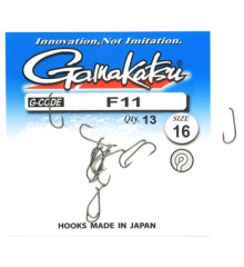 Крючок Gamakatsu F11 N/L Black #16 13шт