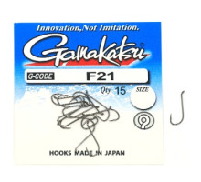 Hook Gamakatsu F21 Black # 6 25pcs