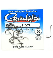 Крючок Gamakatsu F21 N/L Black #6 13шт