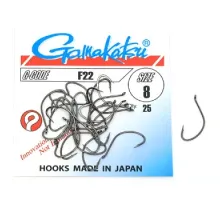 Гачок Gamakatsu F22 Black # 8 25шт