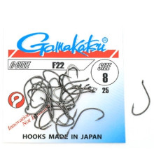 Крючок Gamakatsu F22 Black #8 25шт