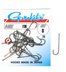 Крючок Gamakatsu F36 Black #8 25шт