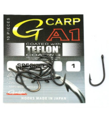 Гачок Gamakatsu A1 G-Carp Specimen PTFE coating Grey # 1: 10 шт