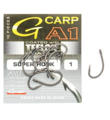 Крючок Gamakatsu A1 G-Carp Super Hook P.T.F.E. coating Grey #1 10шт