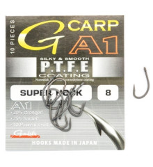 Крючок Gamakatsu A1 G-Carp Super Hook P.T.F.E. coating Grey #8 10шт