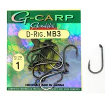Гачок Gamakatsu G-Carp D-Rig MB3 Black # 1 10шт