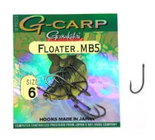 Гачок Gamakatsu G-Carp Floater MB5 Black # 6 10шт