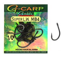 Гачок Gamakatsu G-Carp Super LW MB4 Black # 1/0 10шт