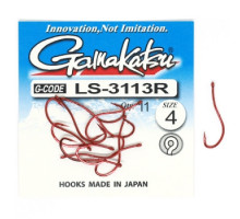 Крючок Gamakatsu LS-3113R N/L Red #4 11шт