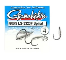Гачок Gamakatsu LS-3323F Spiral N / L Black # 4 5шт