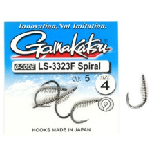 Крючок Gamakatsu LS-3323F Spiral N/L Black #4 5шт