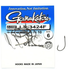 Крючок Gamakatsu LS-3424F Black #6 10шт 