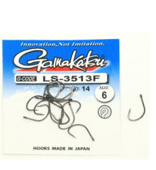 Крючок Gamakatsu LS-3513F N/L Black #6 14шт