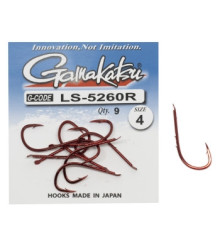 Крючок Gamakatsu LS-5260R N/L Red #4 9шт