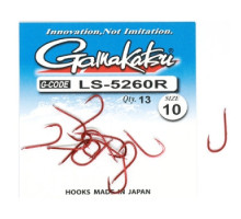 Крючок Gamakatsu LS-5260R N/L Red #10 13шт