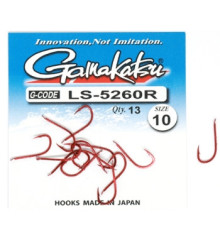 Крючок Gamakatsu LS-5260R N/L Red #10 13шт