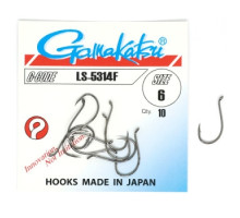 Крючок Gamakatsu LS-5314F Black #6 10шт 