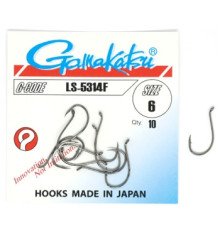 Крючок Gamakatsu LS-5314F Black #6 10шт 