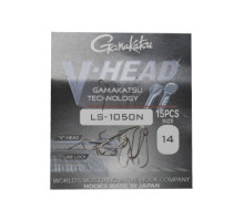 Крючок Gamakatsu V-Head LS-1050N Nickel #14 15шт 