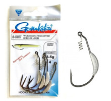 Гачок Gamakatsu офсетний Weighted Superline Spring-Lock 5.25gr # 5/0 4шт