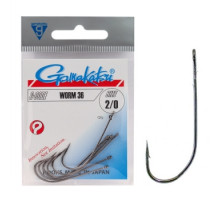 Крючок Gamakatsu Worm 36 Black #2/0 6шт