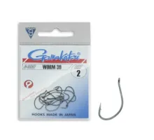 Offset hook Gamakatsu Worm 39 Black # 2 12pcs