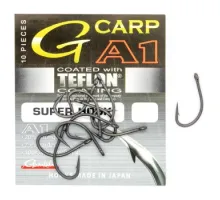 Гачок Gamakatsu A1 G-Carp Super Hook PTFE coating Grey # 6 10шт