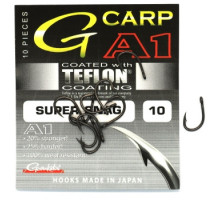 Крючок Gamakatsu A1 G-Carp Super Snag P.T.F.E. coating Grey #10 10шт