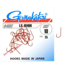 Крючок Gamakatsu LS-1010R Red #10 25шт 