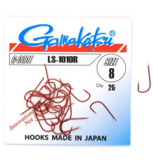 Крючок Gamakatsu LS-1010R Red #8 25шт 