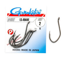 Крючок Gamakatsu LS-4644F Black #2 6шт 