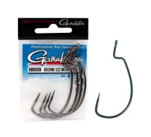 Гачок Gamakatsu офсетний Worm 323 Monster Black # 7/0 4шт
