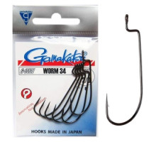 Гачок Gamakatsu офсетний Worm 34 Black # 3/0 5шт