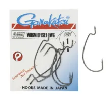 Гачок Gamakatsu офсетний Worm Offset EWG NS Black # 1 6шт
