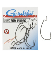 Крючок Gamakatsu офсетный Worm Offset EWG NS Black #1 6шт
