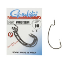 Гачок Gamakatsu офсетний Worm Offset EWG NS Black # 1/0 6 шт