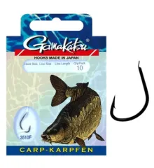 Гачок Gamakatsu BKD-3510F Carp 85cm Black # 2 10шт 0.30mm 