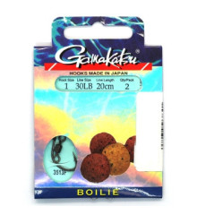 Крючок Gamakatsu BKS-3513F Boilie 20cm Black #4 2шт 0.30mm 