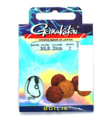 Крючок Gamakatsu BKS-3513F Boilie 20cm Black #1 2шт 0.30mm 